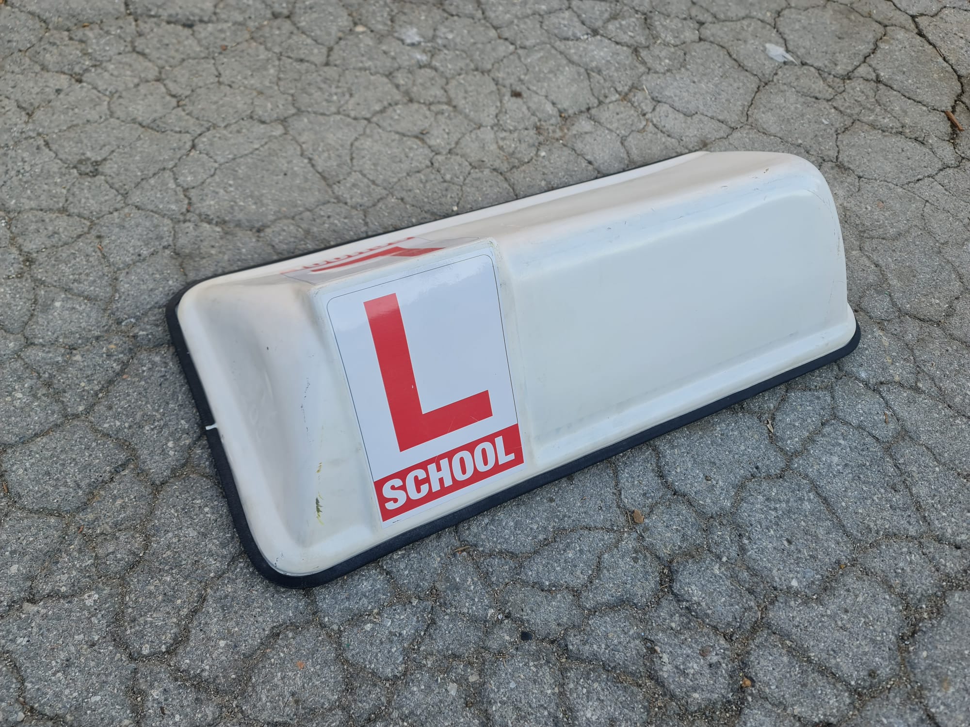 letrero imantado autoescuela coche ingles plastico 28x94x44 1u b estado actual